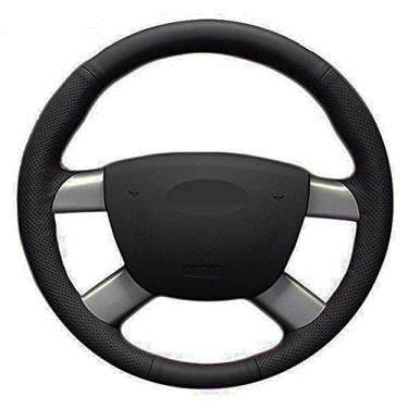 Imagem de TPHJRM Capa de volante de carro DIY couro artificial, apto para Ford Kuga 2008-2011 Focus 2 2005-2011 C-MAX 2007-2010