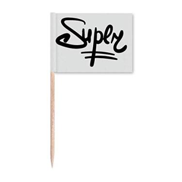 Imagem de Citações super engraçadas estilo manuscrito palito de dente bandeiras marcadoras decoração de festa