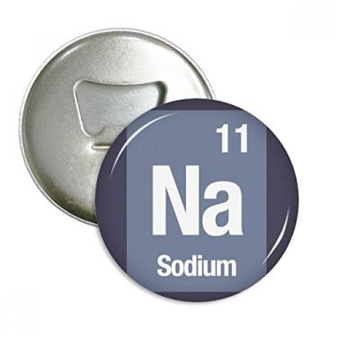 Imagem de Na Sodium Chemical Element Science Abridor de garrafas ímã de geladeira emblema multifuncional