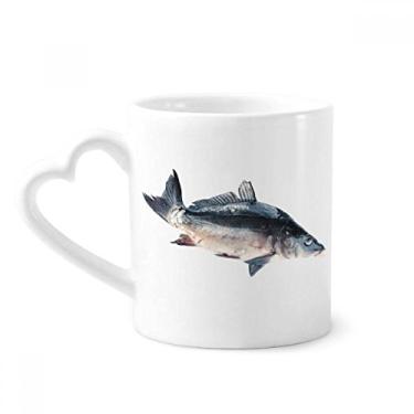Imagem de Caneca de cerâmica para café com tema de peixe oceano, copo de coração de vidro