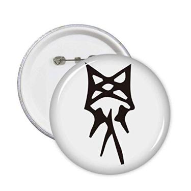 Imagem de Inscrição de osso sobrenome chinês personagem luo alfinetes crachá botão emblema acessório decoração 5 peças