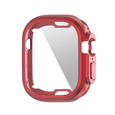 Imagem de Ultra Case TPU Capa Proteção Total LTIMPORTS, compativel com Apple Watch Ultra 49mm e Apple Watch Ultra 2 49mm(Vermelho)