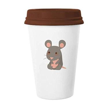 Imagem de Caneca de cerâmica com desenho animado infantil adorável do signo do zodíaco de vidro para beber café