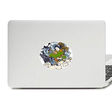 Imagem de Quimono japonês mulher Samurai espada vinil emblema gráfico laptop adesivo decalque notebook