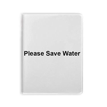 Imagem de Diário de capa macia para caderno com símbolos pretos da Save Water