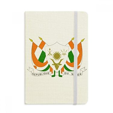 Imagem de Caderno com emblema nacional da África do Níger com capa dura em tecido oficial