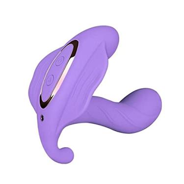 Imagem de Vibradores 2 em 1 Controle Remoto 10 Frequências À prova D'água Clitóris Estimulador Brinquedos Sexuais Zatla Shop (Roxo) (Roxo)
