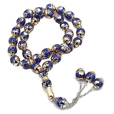 Imagem de Terço muçulmano de 12 mm com contas de oração islâmica, rosário mohammed feminino e masculino