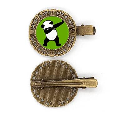 Imagem de Panda Bamboo Food Posture Hairpin Headdress Broche Clipe de cabelo Presilha