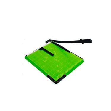 Imagem de Guilhotina A4 com Margeador Magnético Verde - 12 Folhas