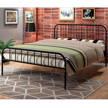 Imagem de Cama Tubular Casal Julia Espresso Móveis Preto