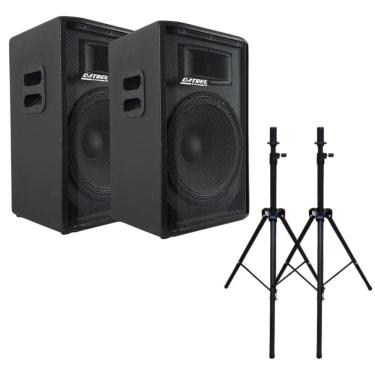 Imagem de Caixa Ativa + Passiva Datrel 15 Titanium 600Wrms + Tripé