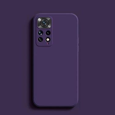 Imagem de Para redmi note 11 12 11s pro plus 5g caso silicone líquido capas de telefone para xiaomi para redmi note 11 12 note11 note12 pro capa macia, roxo escuro, para redmi note 12 4g
