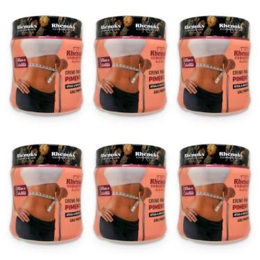 Imagem de 6 Seis Cremes Gel Oléo para Corpo Fitness para Massagem Redutor de Medidas Queima Gorduras Seca Barriga para Estrias e Celulites