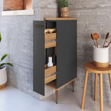 Imagem de Balcão Porta Condimentos 20cm Isabelle Freijó/Grafite