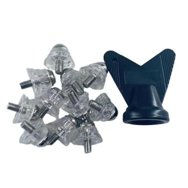 Imagem de shamjina 12pçs espinho de bota de futebol, sapatos de rugby, parafuso de rosca 5mm, antiderrapante, chuteiras de bota de futebol, sapatos de pista, espinho