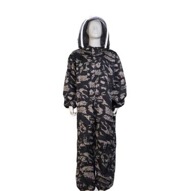 Imagem de UOBEKETO Macacão profissional de camuflagem apicultor com véu autossuficiente para apicultores