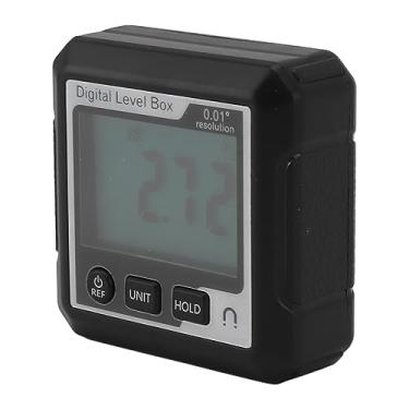 Imagem de Caixa de Nível Digital, Bloqueio de Dados Magnético Portátil 4x90 Graus do Transferidor de Nível Digital para Construção (Preto branco)
