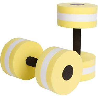 Imagem de Trademark Innovations Halteres leves para exercícios aquáticos – Conjunto de 2 espuma – para hidroginástica (amarelo)