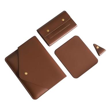 Imagem de Benfan Capa para tablet compatível com iPad Pro 12,9 compatível com Magic Keyboard com bolsa pequena, mouse pad e organizador de cabos, cor marrom escuro