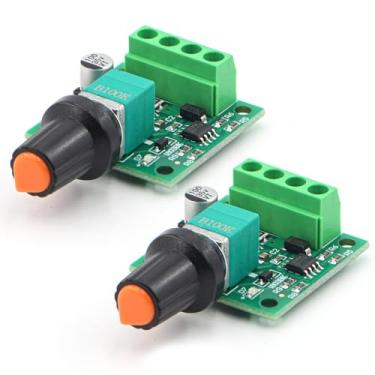 Imagem de Controle de velocidade do motor PWM 2 peças de baixa tensão Dc 1,8v 3v 5v 6v 12v 2a, Green