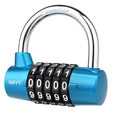 Imagem de Trava de armário de academia, cadeado de combinação de 5 dígitos, cadeado de senha de segurança para armário de academia, armário esportivo, cerca, caixa de ferramentas, estojo, armazenamento de