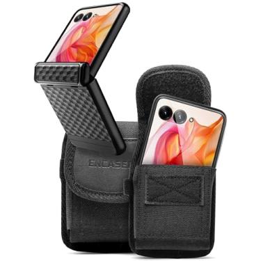 Imagem de Encased Conjunto de capa de cinto para Motorola Razr Plus 2024 com clipe coldre (Razr+) 2 em 1 com dobradiça e proteção de tela, bolsa de telefone de nylon balístico (serve para Moto Razr 50 Ultra)
