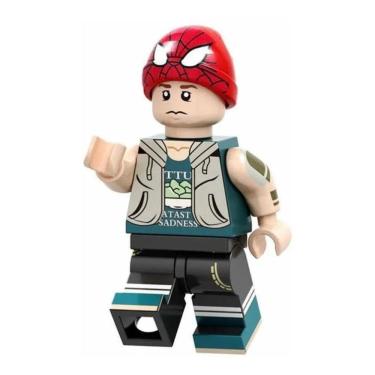 Imagem de Boneco Blocos De Montar Peter Parker Máscara Homem Aranha