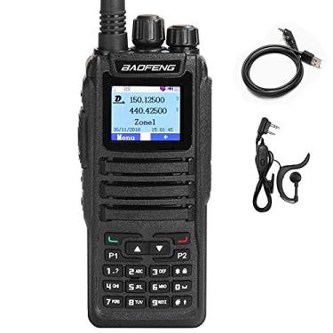 Imagem de Baofeng DM-1701 Dual Band Dual Time Slot DMR/Rádio Analógico Bidirecional, Rádio Amador de 3.000 Canais/Cabo de Programação Livre, Carregador e Fone de Ouvido PTT, Suporte OpenGD77
