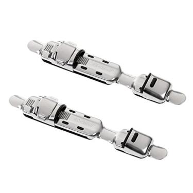 Imagem de Tongina 2 peças ajustáveis de molinete de roda de peixe para vara de pescar com clipe de encaixe DIY - Prata, P