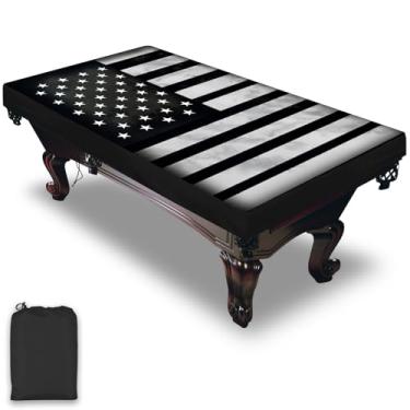 Imagem de Capa de mesa de bilhar, impermeável e à prova de poeira, para uso externo/interno de poliéster, capa de mesa de bilhar, resistente a arranhões (2,1 m)