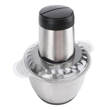 Imagem de Processador de Alimentos Compacto de Aço Inoxidável, Moedor de Carne Elétrico 300W 3L Poderoso Motor de Cobre Puro Multifuncional Assistente de Cozinha (Plugue UE 220V)