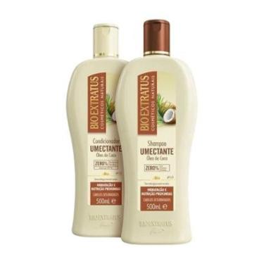 Imagem de Kit 1 Shampoo 1 Condicionador Brilho Natural Umectante 500 ml Bio Ext-Unissex