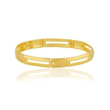 Imagem de Bracelete de Ouro 18K Ouro Liso - Elegancy Joias