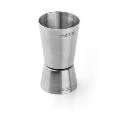 Imagem de Dosador Bebidas Duplo 40ml 20ml Inox Medidor Dosar Drinks Gin Whisky -