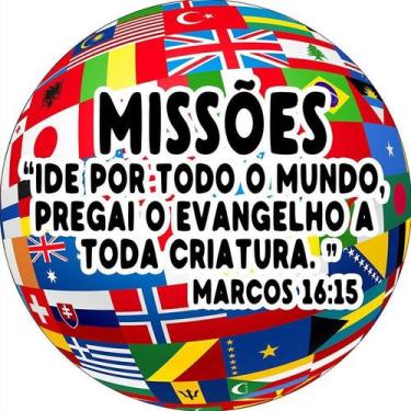 Imagem de Painel De Festa Redondo 1,50x1,50 - Religioso Missões Esfera de Países
