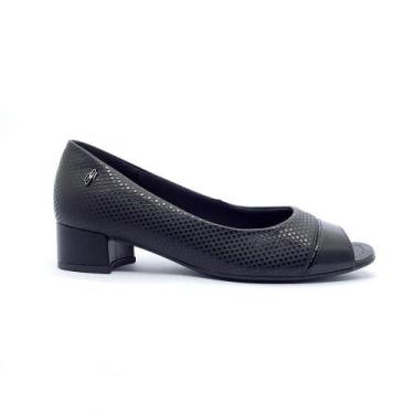 Imagem de Sapato Peep Toe Usaflex Feminino AA2708, 35, Preto