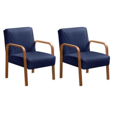 Imagem de Conjunto 2 Poltronas Anita Kit Cadeiras Moderna Sala, Recepção, Escrit