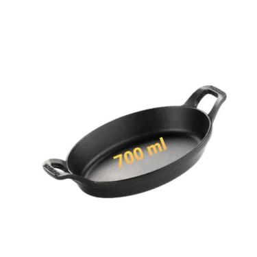 Imagem de 01 Assadeira Travessa Ferro 700 ml Para Servir Porção  Envio Imediato 