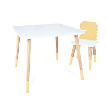 Imagem de Kit Mesa e Cadeira Infantil Dinossauro - Eita Casa Perfeita, Amarelo C