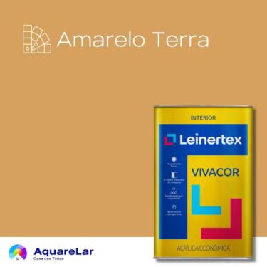 Imagem de Vivacor Acrílica Leinertex Fosco 18L, AMARELO TERRA