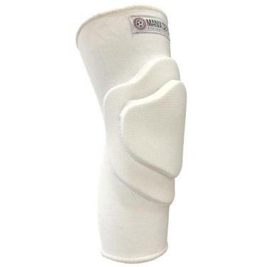 Imagem de Joelheira Goleiro Mania De Futsal Premium, Branco, P, Homem