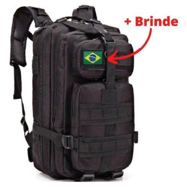 Imagem de Mochila Tática Militar Impermeável Reforçada 30 L - GN, Preto