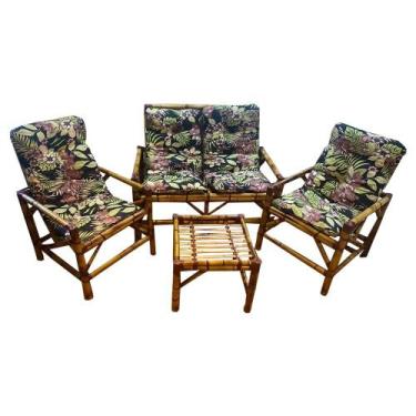 Imagem de Kit Jogo Sofá Cadeira Bambu Varanda 4 Lugares Várias Cores - Compre, P