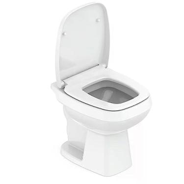 Imagem de Celite Kit Bacia Convencional, Assento Polipropileno Soft Close e Complementos de Instalação City, Cor: Branco