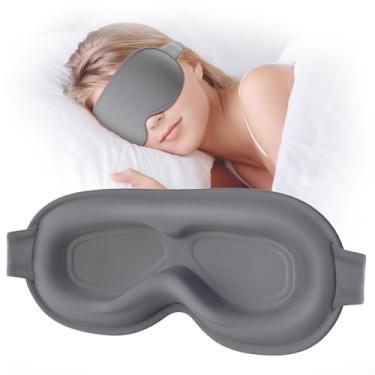 Imagem de Máscara de dormir, máscaras de dormir EVA BELLE para homens e mulheres, máscara de dormir 3D com zero pressão ocular, 100% bloqueador de luz, com alça ajustável para dormir, viajar, casa, descanso