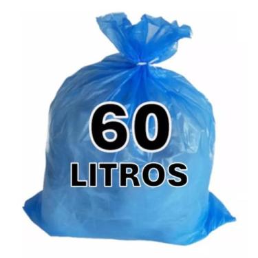 Imagem de Saco de Lixo Azul 60 Litros com 100 unidades - Casa Limpa