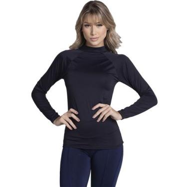 Imagem de Blusa Térmica Vekyo Manga Longa Proteção UV Feminina, GG, Preto, Femin