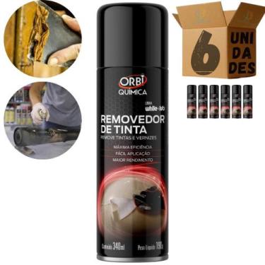 Imagem de Kit 6 Spray Removedor De Tinta E Verniz Orbi 340ml
