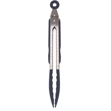 Imagem de Pegador ou pinça multiuso com ponta de nylon azul - Inox - Fackelmann